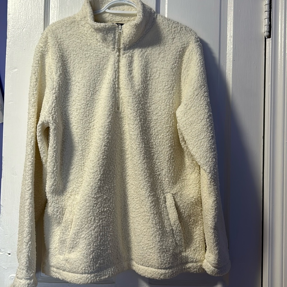 Fuzzy half vip winter sweater
